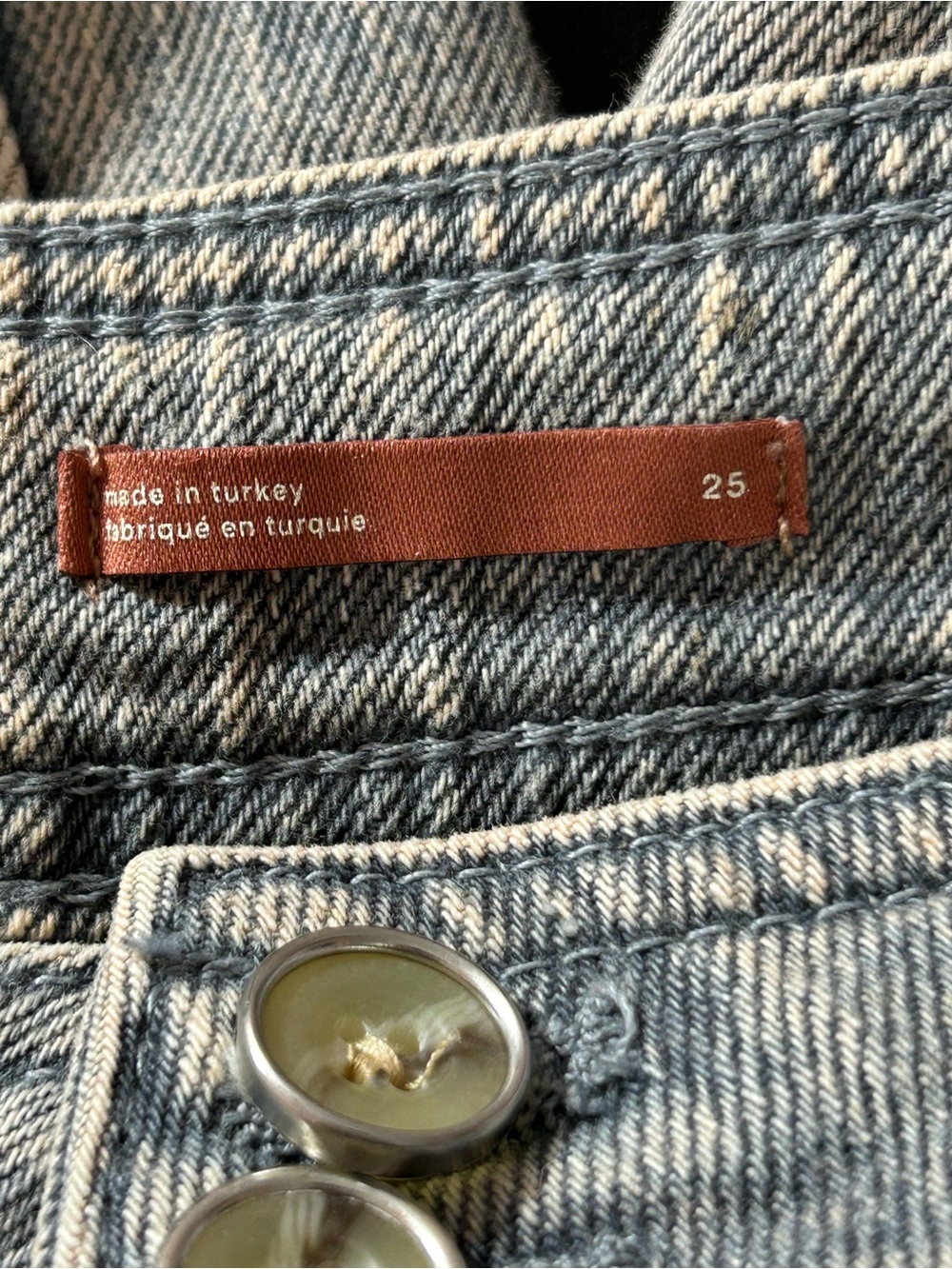 Anthropologie Pilcro High Rise Carpenter Barrel Jeans Gray Acid Wash Size 25 - Picture 4 of 7